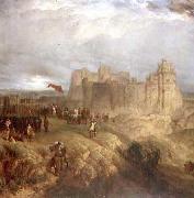 Henry Dawson Painting by Henry Dawson 1847 of King Charles I raising his standard at Nottingham Castle 24 August 1642 Sweden oil painting artist